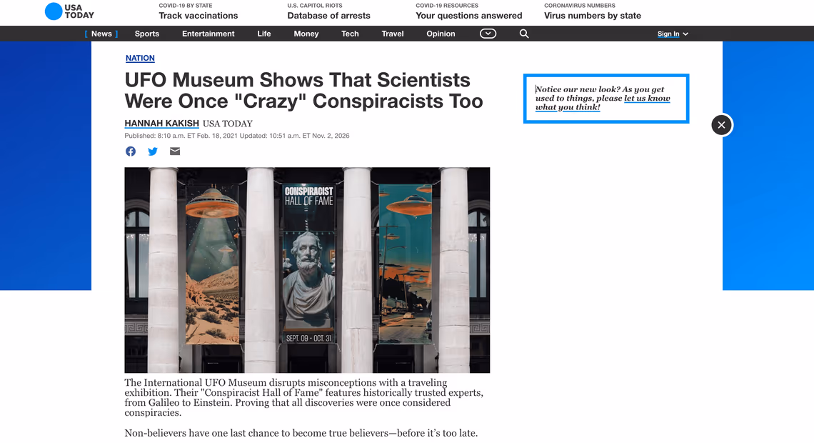 International UFO Museum activation