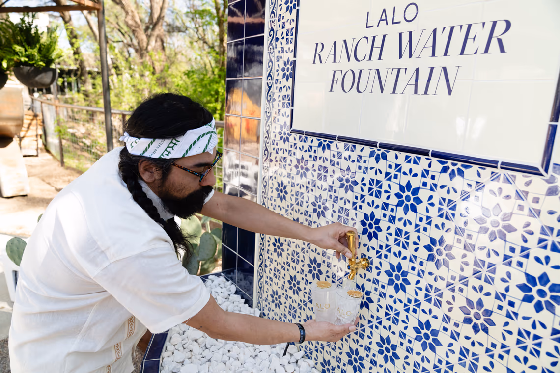 Lalo Ranch Water Fountain activation at SXSW 2